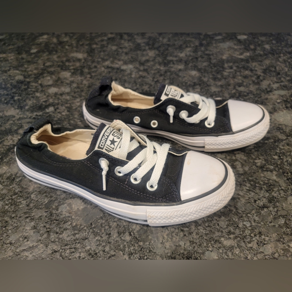 Black slip on Chuck Taylor Converse size 7